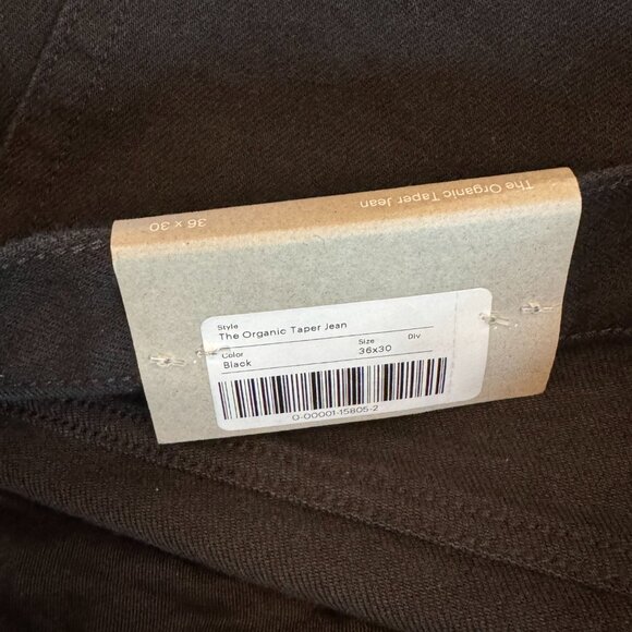 Everlane Organic Taper Jeans in Black (NWT) - Picture 2 of 2